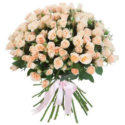 Нежный букет из персиковых кустовых роз – воплощение изысканности Цивильск Чувашская Республика