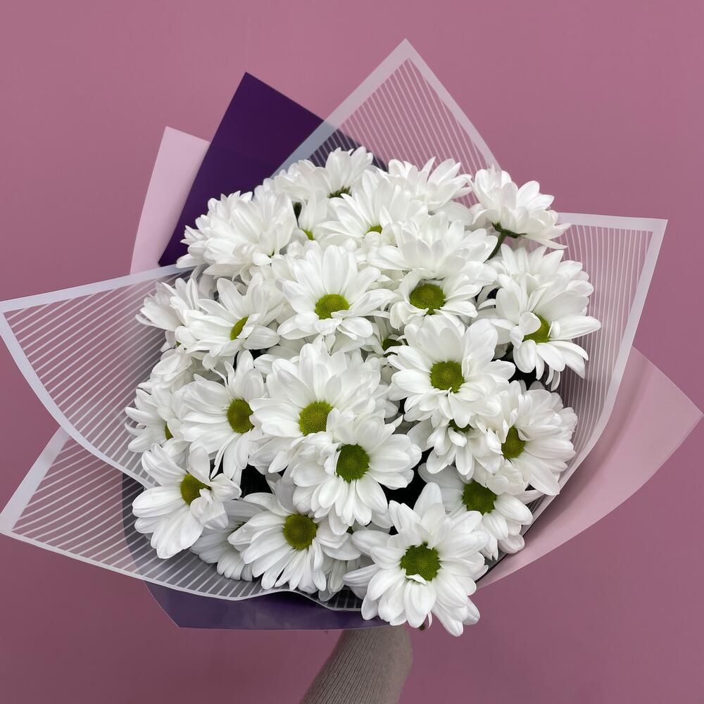 Букет «Весеннее настроение» – свежесть белых хризантем Цивильск Чувашская Республика