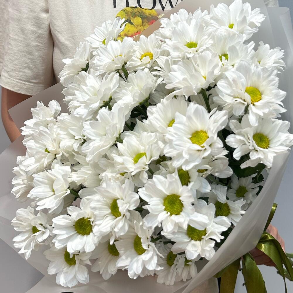 Букет «Летнее настроение» – свежесть белых хризантем Цивильск Чувашская Республика