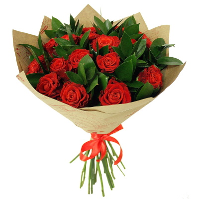 Букет «Фейерверк чувств» – 15 красных эквадорских роз для ярких признаний Цивильск Чувашская Республика