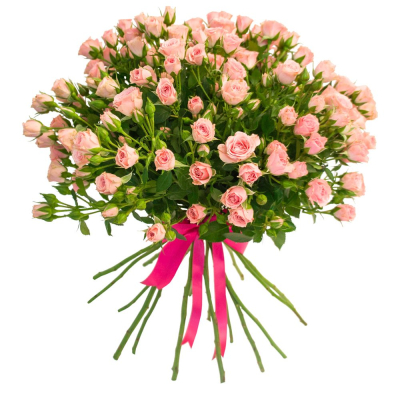 Букет «Нежные объятия» – романтика розовых кустовых роз Цивильск Чувашская Республика