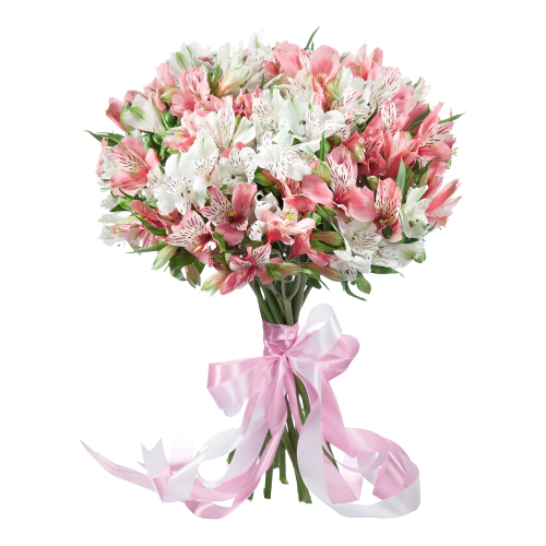 «Воздушная нежность»  букет из розовых альстромерий Цивильск Чувашская Республика