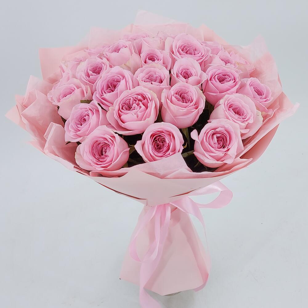 Букет из нежно-розовых роз – элегантность в каждом лепестке Цивильск Чувашская Республика