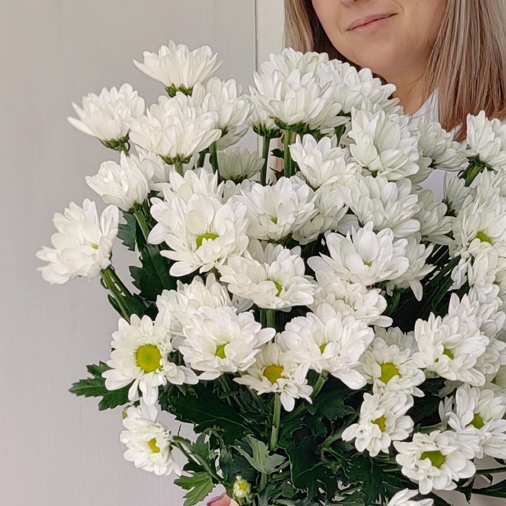 Букет «Ромашка» — свежесть белых хризантем в деревенском стиле Цивильск Чувашская Республика