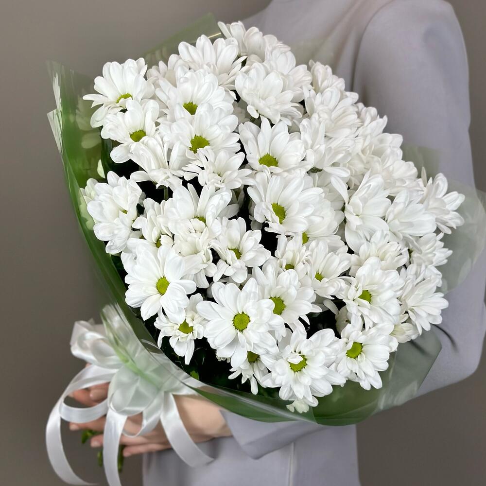 Букет «Мечты о лете» – свежесть белых хризантем Цивильск Чувашская Республика