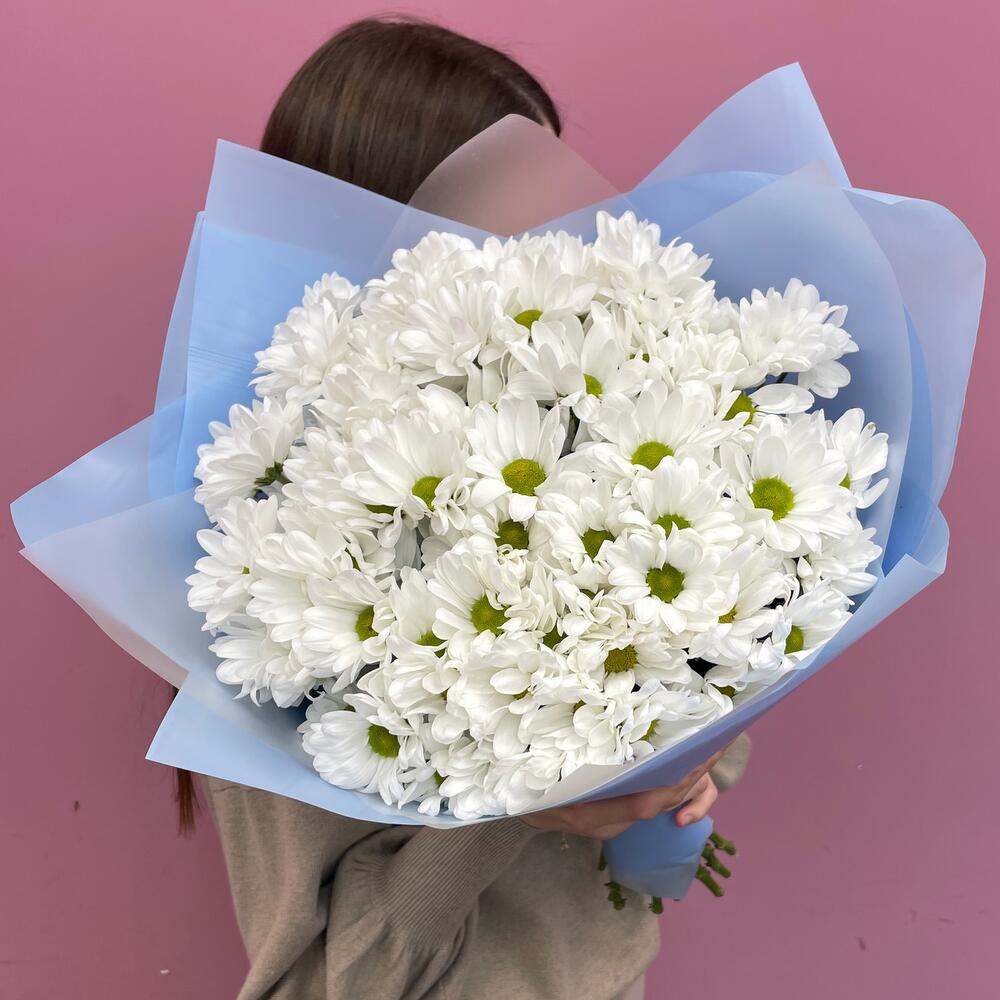 Букет «Ромашковое поле» – свежесть белых хризантем Цивильск Чувашская Республика