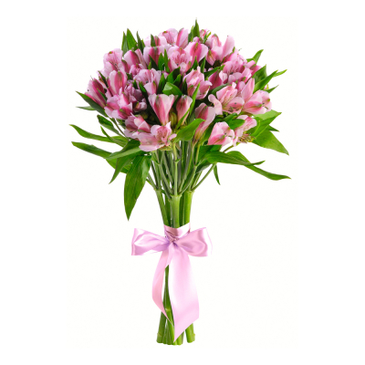 Букет «Хорошее настроение» из розовых альстромерий – солнечный подарок Цивильск Чувашская Республика